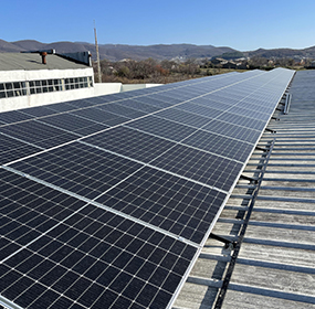 solar panels factory roof